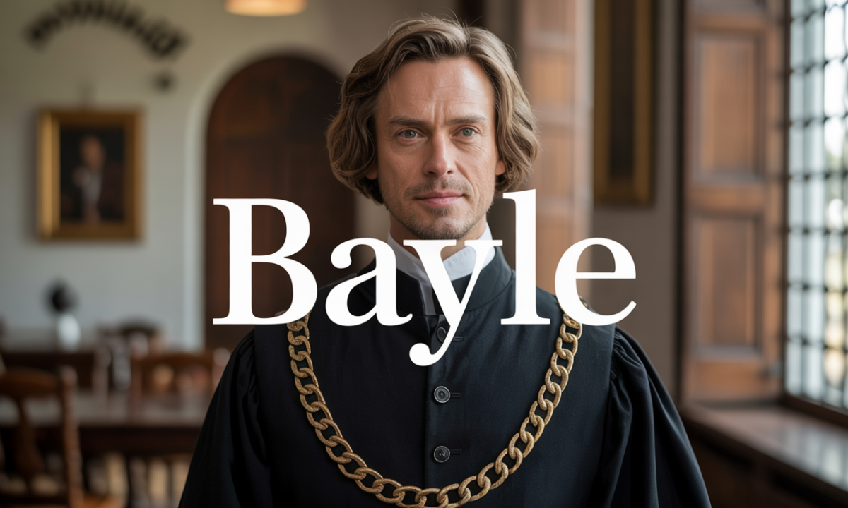 Illustration liée à l’origine et à l’histoire du nom de famille Bayle